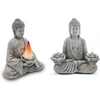Solar Light Buddha Lotus Statue - 2 Style