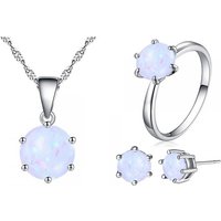 3-Piece Simulated White Opal Gift Set - 4 Colours