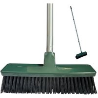Hard Bristle Outdoor Garden Broom - 1 or 2-Pack!