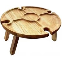 Folding Charcuterie Board Table with Wine Glass Holders