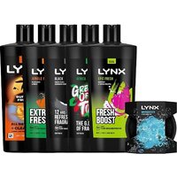 3 or 6-Pack of Lynx XXXL Shower Gel with Manwasher Shower Tool - 5 Scents