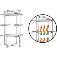 3-Tier Electric Heated Tower Airer 300W - 21m of Hanging Space!