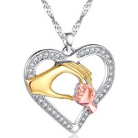 Mother & Baby Heart Necklace - 3 Colours