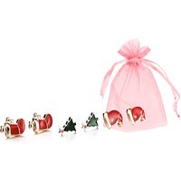 3-Pairs of Festive Stud Earrings