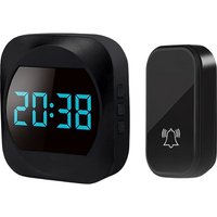 Wireless Doorbell with Time Display & Temperature - 2 Colours!