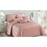 3-Piece Quilted Pom Pom Bedspread & Pillow Sham Set - 8 Colours, 4 Sizes