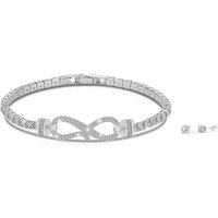 Infinity Tennis Bracelet & Earring Set with Swarovski Elements - 2 Gift Box Options