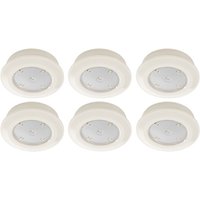 6 x Wireless Round LED Lights + Remote Control
