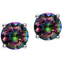 Black Mystic Rainbow Stud Earrings - 2 Designs