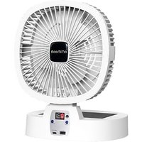 Solar-Powered Mini Fan with Dual Charging Ports!
