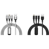 3-in-1 USB Fast-Charging Cable - 2 Colours