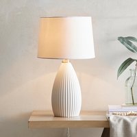 Read more about Dorma Purity Dual Lit Ribbed Porcelain Table Lamp