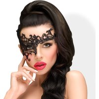 Elegante Maske aus schwarzer Spitze