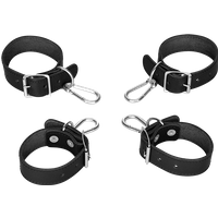 Hand- und Fußfesseln aus Leder, 6 Teile