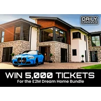 5000 Ticket Bundle worth £950 for Entry in the £2m Dream Home Package Draw