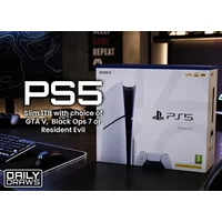 PS5 Slim 1TB with choice of GTA V, COD Black Ops 7 or Resident Evil