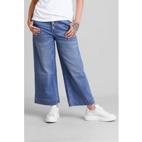 Enorsia High Waist Denim Culottes women's Flare / wide jeans in Blue