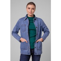 Enorsia Women's Indigo Blue Casual Denim Jacket | Size: 10