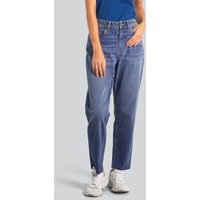 Enorsia Womens Blue Mom Fit Raw Edge Jeans - UK 18