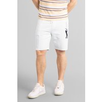 Enorsia Mens White Slim Fit Brush back Jersey Shorts - UK XXL