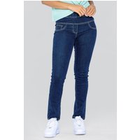 Enorsia Women's Super Stretch Pull-On Denim Leggings in Navy | Size: 8