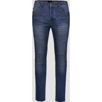 Enorsia Mens Mid Blue ’s Skinny Fit Biker Jeans - UK 40