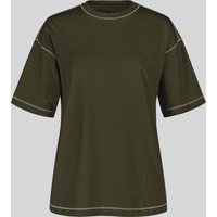 Enorsia Women's Crew Neck Short Sleeve T-Shirt in Green | Size: Large