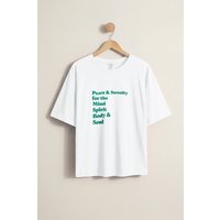 Enorsia Womens White ’s Graphic Relaxed Fit T-Shirt | Enorsia - UK 16