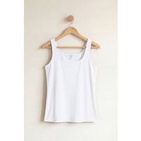 Enorsia Women's Combed Cotton Square Neck Vest 2 Pcs Pack in White | Size: 8