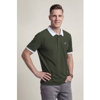 Enorsia Mens Olive Cotton Regular fit Pique Polo Shirt - UK XXL