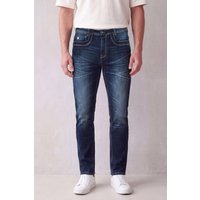 Enorsia Mens Deep Blue Skinny Fit Stretch Blue Denim Jeans - UK 40