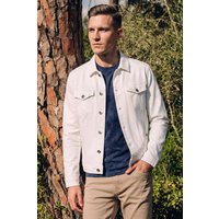 Enorsia Mens White Classic White Denim Jacket - UK M
