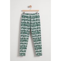 Enorsia Mens Multicoloured Fair Isle Reindeer Pattern Christmas Pyjama Bottoms - UK XXL
