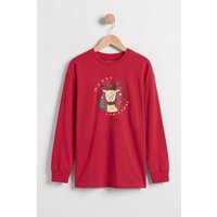 Enorsia Women's Red Reindeer Christmas Sweatshirt | Size: 18