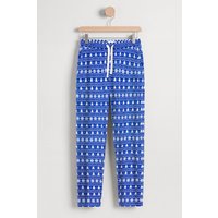 Enorsia Women's Blue Fair Isle Print Christmas Trouser | Size: 18