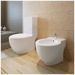 Vidaxl Sanitari Da Bagno Set Wc E Bidè In Ceramica Bianco Vaso Water E Bidet Vidaxl Sanitari Da Bagno Set Wc E Bidè In Ceramica Bianco Vaso Water E Bidet