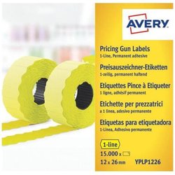 AVERY - Avery Yplp1226 Etichetta Con Prezzo Permanente Giallo 15000pezzo(i) Etichetta Autoadesiva