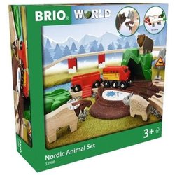 Brio World - Set Ferroviari Con Animali Nordici, Set Costruzioni Trenino In Legno Da 26 Pezzi, Giocattolo Per Bambino E Bambina 3+ Anni