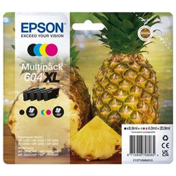Epson 604xl Cartuccia D'inchiostro 4 Pezzi Originale Resa Elevata XL Nero-Ciano-Magenta-Giallo Epson 604xl Cartuccia D'inchiostro 4 Pezzi Originale Resa Elevata XL Nero-Ciano-Magenta-Giallo