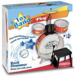 Bontempi | Beatmaster: Batteria Per Piccoli Con Suoni Realistici E Tanto Divertimento, Rosso E Trasparente, 500X500X680 Mm