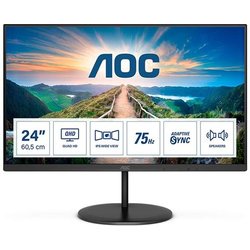 Aoc V4 Q24V4EA Led Display 60.5 Cm 23.8 2560 X 1440 Pixels 2K Ultra Hd Black, 24 Pollice Qhd Aoc V4 Q24V4EA Led Display 60.5 Cm 23.8 2560 X 1440 Pixels 2K Ultra Hd Black, 24 Pollice Qhd
