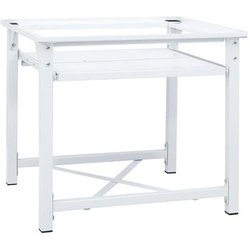 Vidaxl Supporto Con Mensola Estraibile Per Lavatrice E Asciugatrice Bianco Vidaxl Supporto Con Mensola Estraibile Per Lavatrice E Asciugatrice Bianco