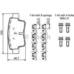 Bosch - Kit Pastiglie Freno 986494222