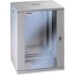 Intellinet Armadio Di Rete, Montaggio A Parete (Standard), 15U, Profondità 600 Mm, Grigio, Piatto, Max 60 Kg, Porta In Metallo E Vetro, Pannello Posteriore, Lati Rimovibili, Adatto Anche Per L'uso Su
