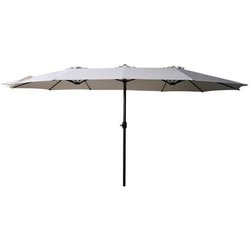 Amicasa Ombrellone Alluminio 2,7x4,6mt Twin Grigio-Ecru Amicasa Ombrellone Alluminio 2,7x4,6mt Twin Grigio-Ecru
