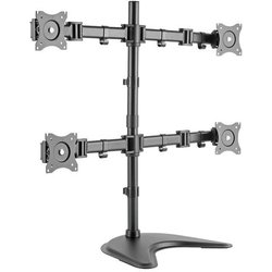 Digitus Supporto Per Monitor - Supporto - 4 Monitor - Fino A 27 Pollici - Fino A 4X 8 Kg - Vesa 75X75, 100X100 - Nero Digitus Supporto Per Monitor - Supporto - 4 Monitor - Fino A 27 Pollici - Fino A 4X 8 Kg - Vesa 75X75, 100X100 - Nero