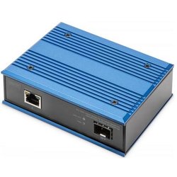 Digitus Convertitore Multimediale Gigabit Industriale - 1 Porta RJ45, 1 Porta Sfp - 10/100/1000 Mbps - Montaggio Su Guida Din - Classe Di Protezione IP40 - Nero, Blu Digitus Convertitore Multimediale Gigabit Industriale - 1 Porta RJ45, 1 Porta Sfp - 10/100/1000 Mbps - Montaggio Su Guida Din - Classe Di Protezione IP40 - Nero, Blu