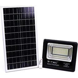 Faro Led 200W Con Pannello Solare E Telecomando 4000K