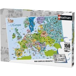Nathan 86835 - Puzzle, Carta Europea, 150 Pezzi Nathan 86835 - Puzzle, Carta Europea, 150 Pezzi
