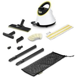 Kärcher Pulitore a Vapore SC 2 Deluxe, Serbatoio 1 l, Pressione del vapore 3,2 bar, Tempo di riscaldamento 6,5 min, Potenza 1.500 W. Include Kit per pulizia dei pavimenti